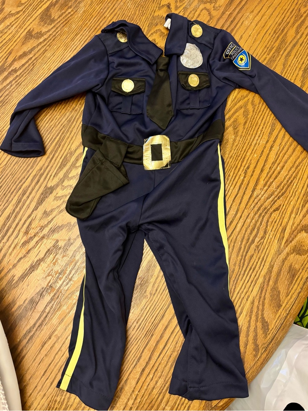 Spirit Kids Navy Police Officer Costume with Gold Accents
